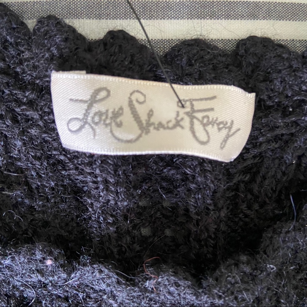 Loveshackfancy Ruffle Pullover Sweater Black M - image 6